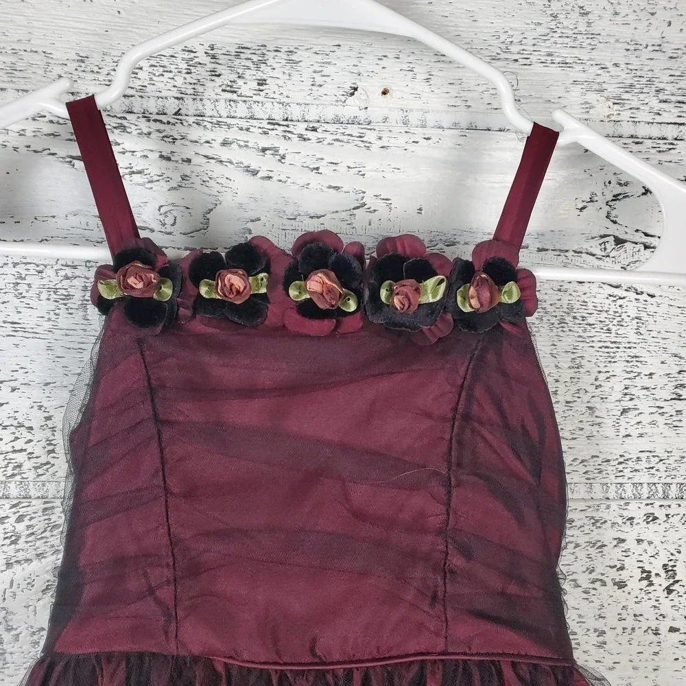 Amber Celeste for Biscotti Belted Formal Holiday Birthday Floral Dress Size 6X
